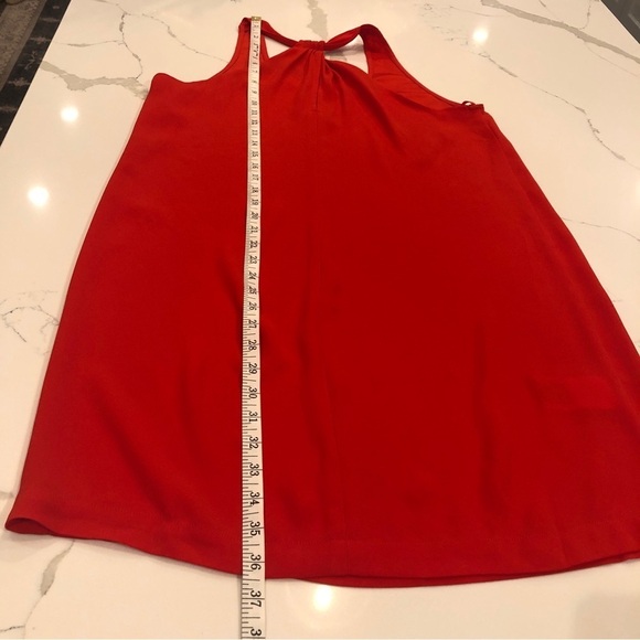 BCBG Maxazria Janice Red Coral Racer Back Shift Dress Sundress Size Small Tall - Picture 10 of 10